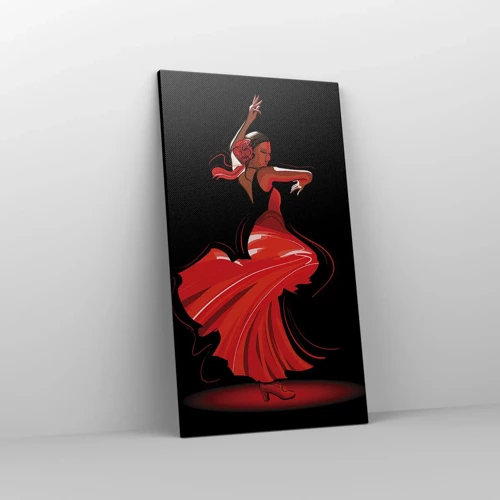 Obraz na płótnie - Ognisty duch flamenco - 45x80 cm