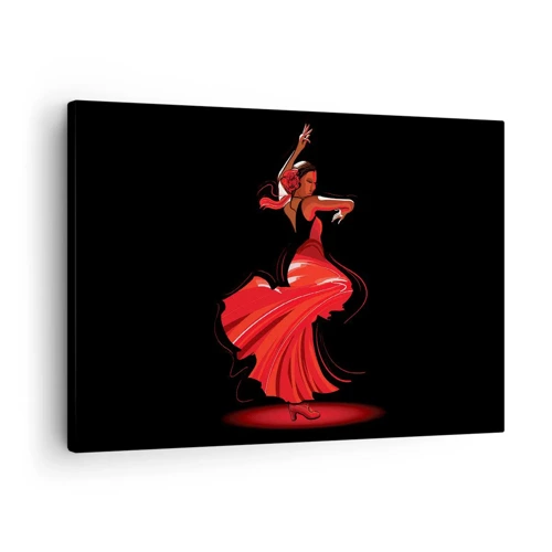 Obraz na płótnie - Ognisty duch flamenco - 70x50 cm