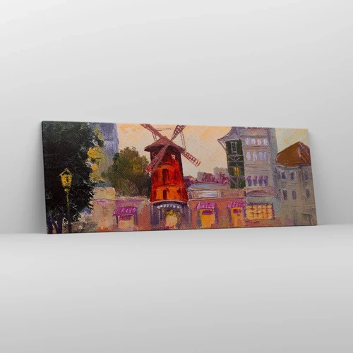 Obraz na płótnie - Paryskie ikony – Moulin Rouge - 140x50 cm