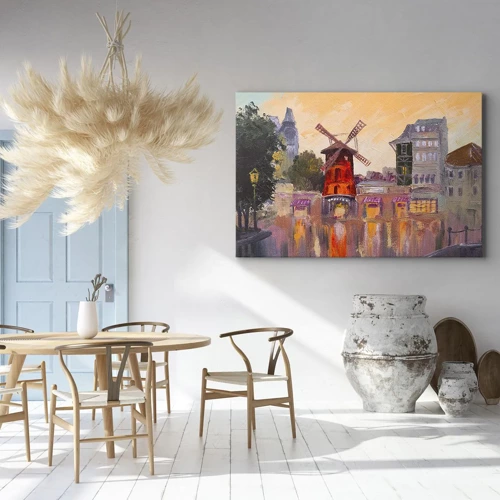 Obraz na płótnie - Paryskie ikony – Moulin Rouge - 70x50 cm