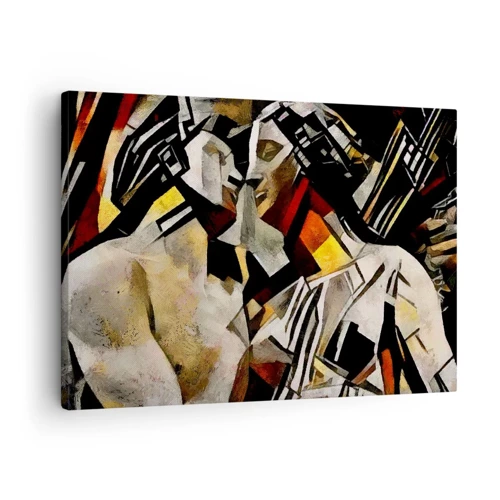 Obraz na płótnie - Posągowy pocałunek - 70x50 cm
