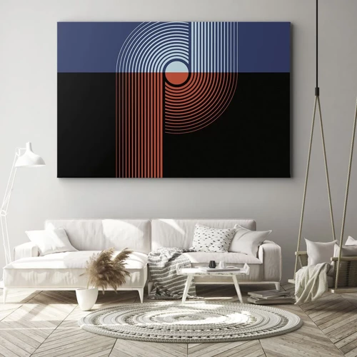 Obraz na płótnie - W geometrycznym uścisku - 120x80 cm