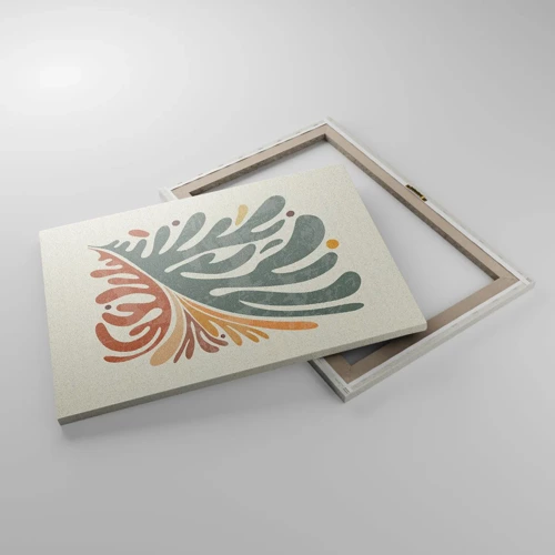 Obraz na płótnie - Wielobarwny liść - 70x50 cm