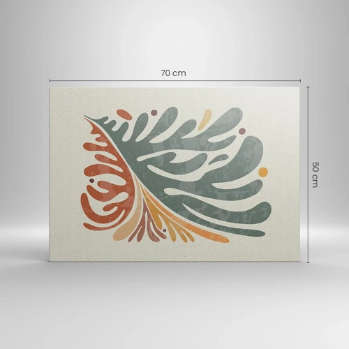 Obraz na płótnie - Wielobarwny liść - 70x50 cm