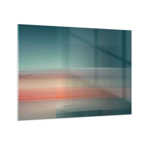 Obraz na szkle - Abstrakcja: fale światła - 70x50 cm