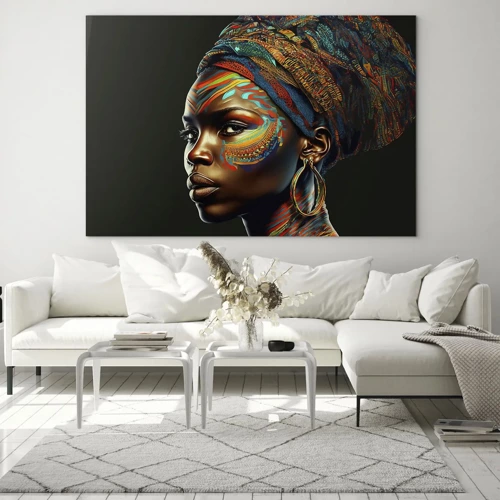 Obraz na szkle - Afrykańska królowa - 70x50 cm
