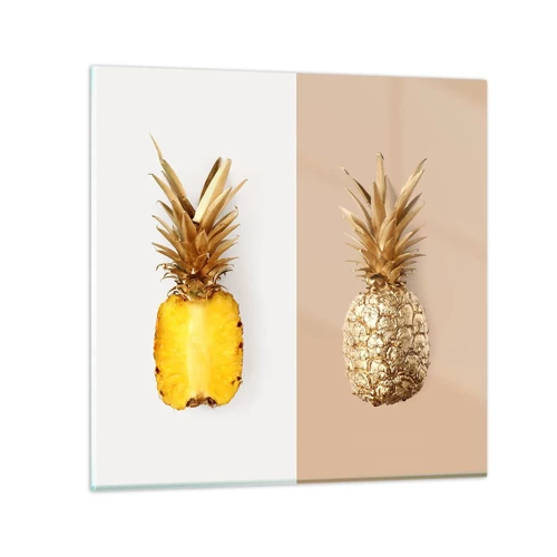 Obraz na szkle - Ananas dla nas - 30x30 cm