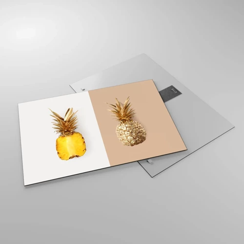 Obraz na szkle - Ananas dla nas - 70x50 cm