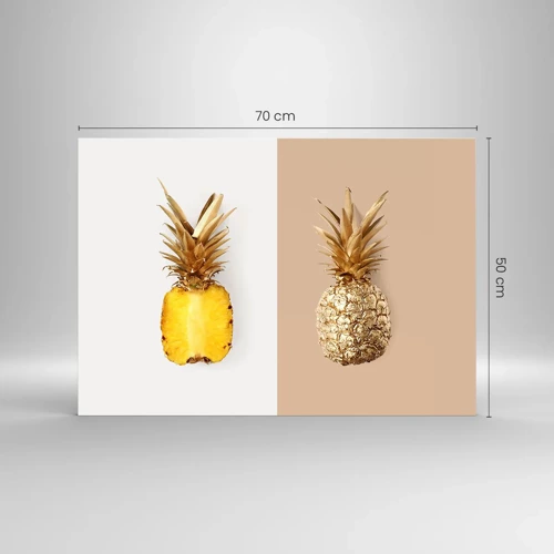 Obraz na szkle - Ananas dla nas - 70x50 cm