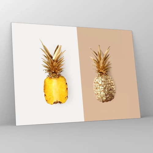 Obraz na szkle - Ananas dla nas - 70x50 cm