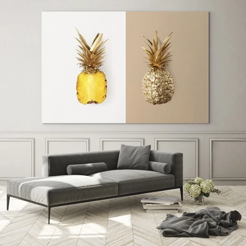 Obraz na szkle - Ananas dla nas - 70x50 cm