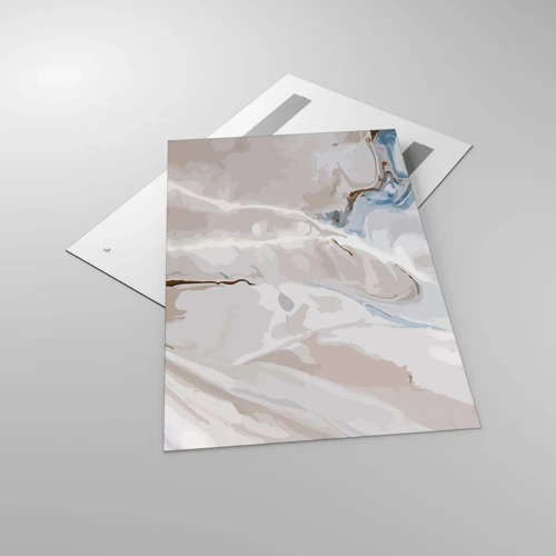 Obraz na szkle - Błękitne meandry pod bielą - 80x120 cm