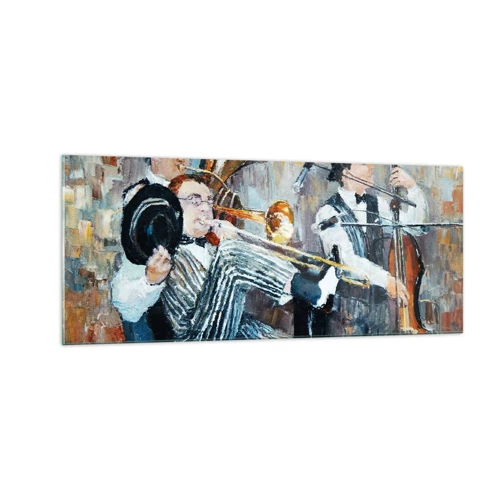 Obraz na szkle - Cały ten jazz - 100x40 cm