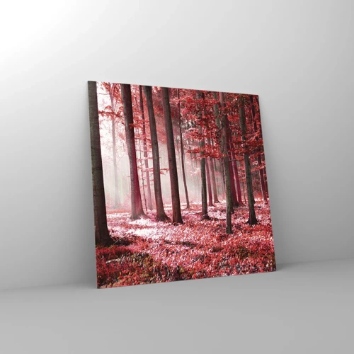 Obraz na szkle - Czerwony równie piękny - 30x30 cm