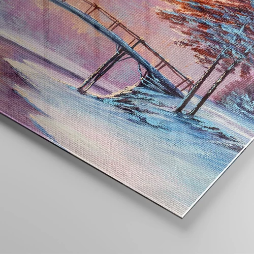 Obraz na szkle - Cztery pory roku - zima - 120x80 cm