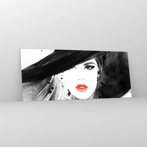Obraz na szkle - Dama w czerni - 120x50 cm