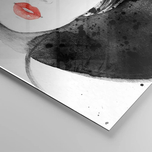 Obraz na szkle - Dama w czerni - 120x80 cm