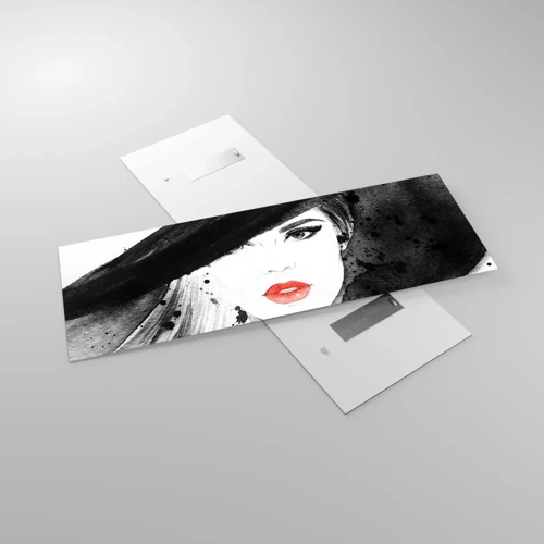 Obraz na szkle - Dama w czerni - 140x50 cm