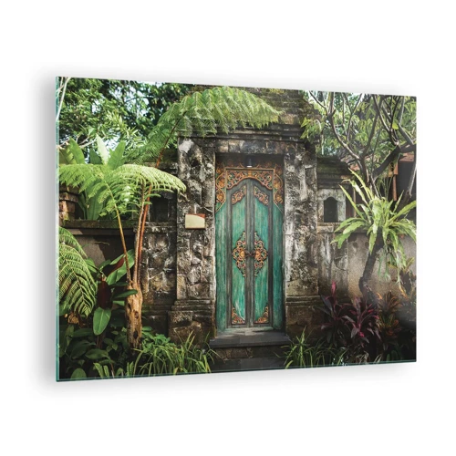 Obraz na szkle - Drzwi do egzotycznego świata - 70x50 cm