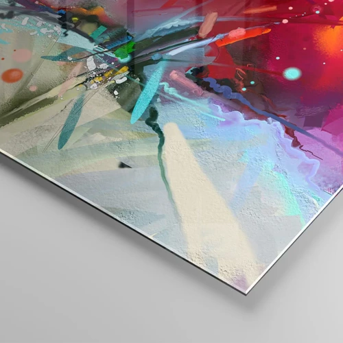 Obraz na szkle - Eksplozja świateł i barw - 100x40 cm