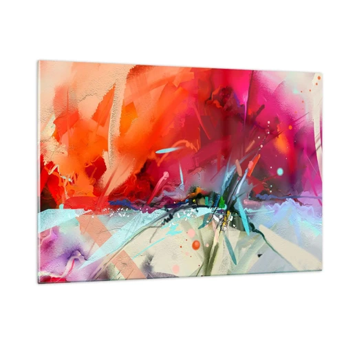 Obraz na szkle - Eksplozja świateł i barw - 120x80 cm