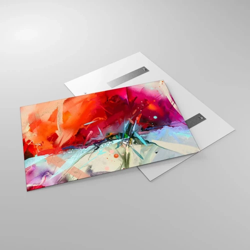 Obraz na szkle - Eksplozja świateł i barw - 120x80 cm