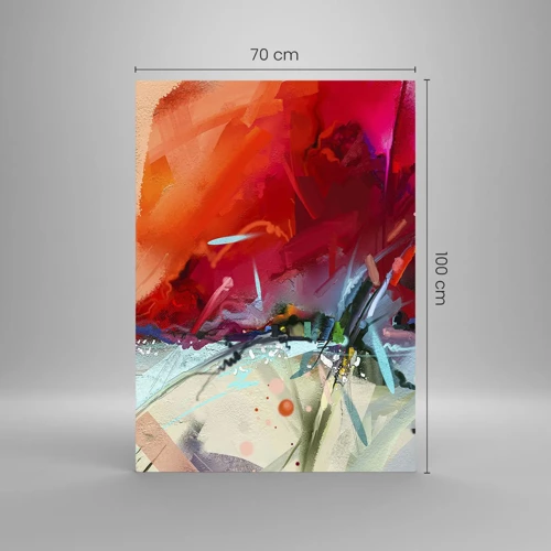 Obraz na szkle - Eksplozja świateł i barw - 70x100 cm