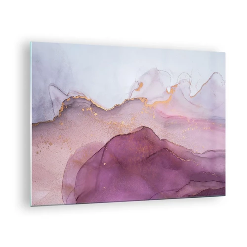 Obraz na szkle - Fale lila i fioletu - 70x50 cm