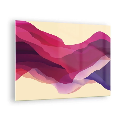 Obraz na szkle - Fale purpury - 70x50 cm