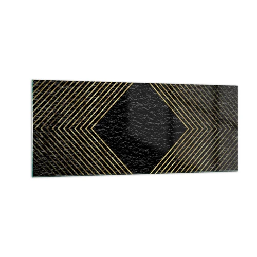 Obraz na szkle - Geometria w stylu glamour - 100x40 cm