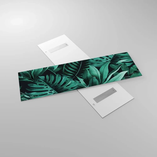 Obraz na szkle - Głębia tropikalnej zieleni - 160x50 cm