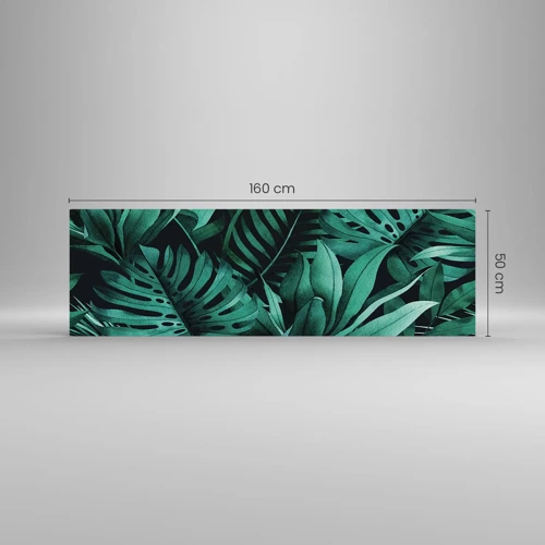 Obraz na szkle - Głębia tropikalnej zieleni - 160x50 cm