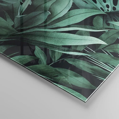 Obraz na szkle - Głębia tropikalnej zieleni - 40x40 cm