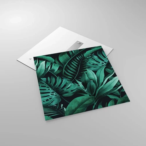 Obraz na szkle - Głębia tropikalnej zieleni - 70x70 cm