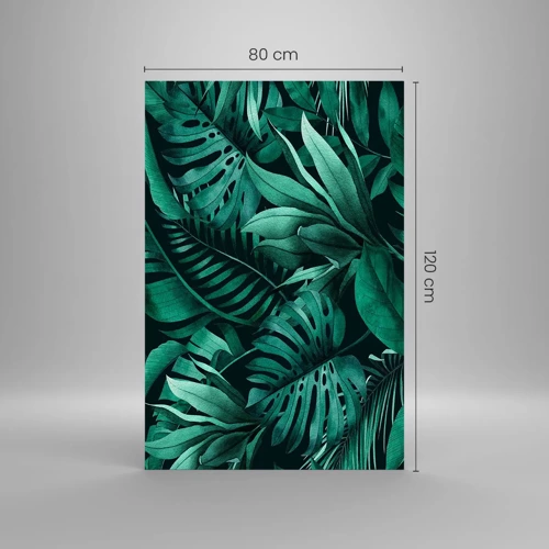 Obraz na szkle - Głębia tropikalnej zieleni - 80x120 cm