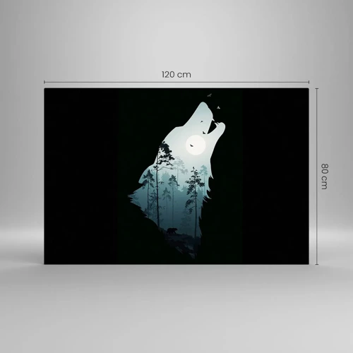 Obraz na szkle - Głos leśnej nocy - 120x80 cm