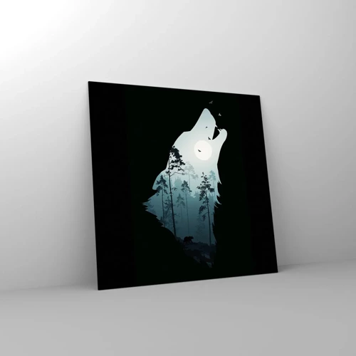 Obraz na szkle - Głos leśnej nocy - 40x40 cm