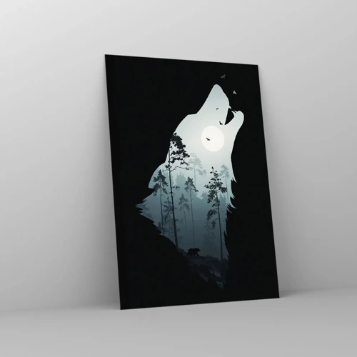 Obraz na szkle - Głos leśnej nocy - 70x100 cm