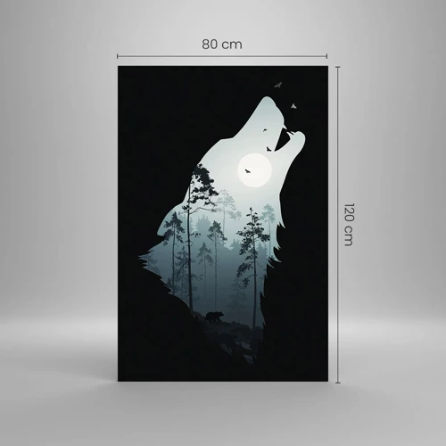 Obraz na szkle - Głos leśnej nocy - 80x120 cm