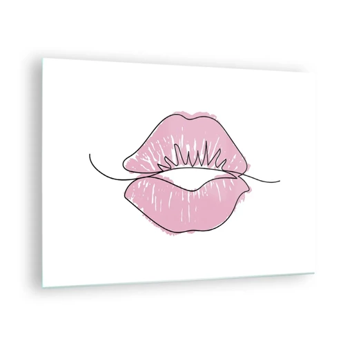 Obraz na szkle - Gotowy do pocałunku? - 70x50 cm