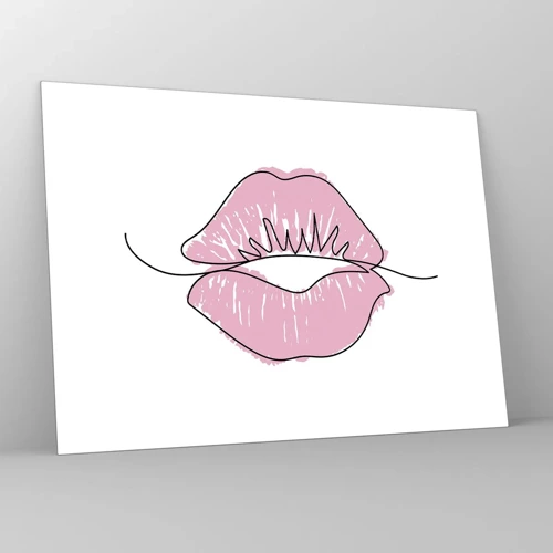 Obraz na szkle - Gotowy do pocałunku? - 70x50 cm