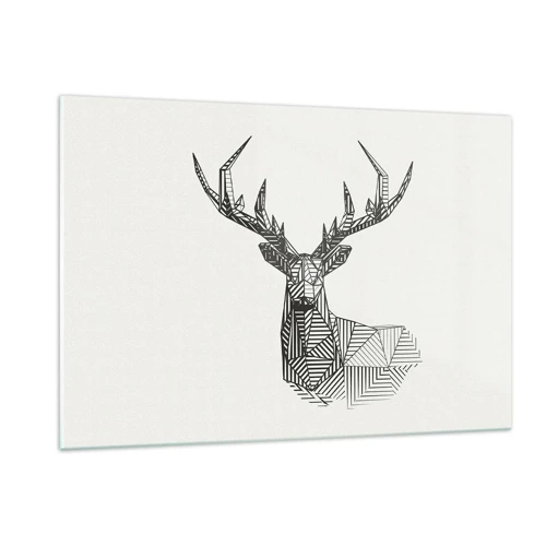 Obraz na szkle - Jeleń w kubistycznym stylu - 120x80 cm
