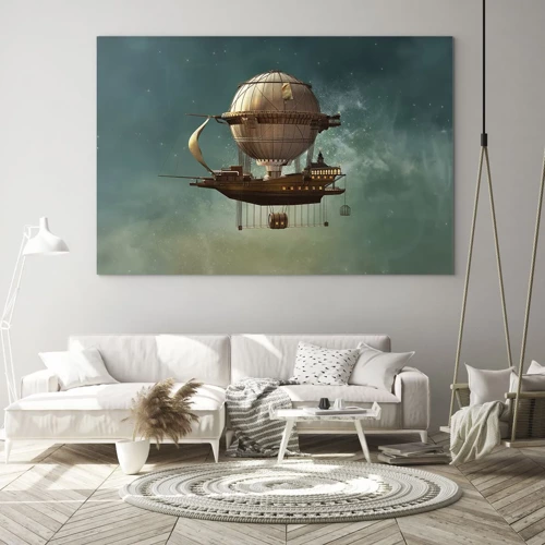 Obraz na szkle - Juliusz Verne pozdrawia - 70x50 cm