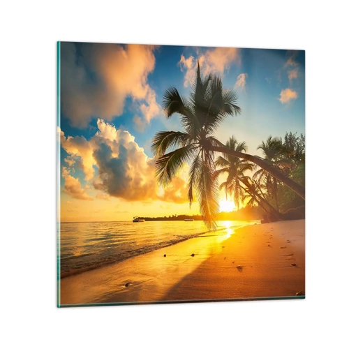 Obraz na szkle - Karaibskie marzenie - 50x50 cm