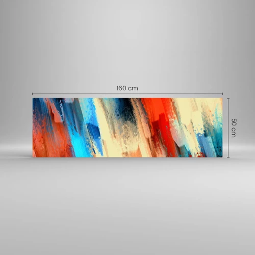 Obraz na szkle - Kaskada barw - 160x50 cm