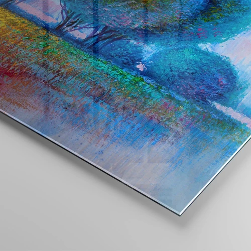 Obraz na szkle - Kępa rzęsistych barw - 60x60 cm