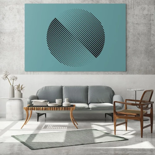 Obraz na szkle - Koło – geometryczna wariacja - 70x50 cm