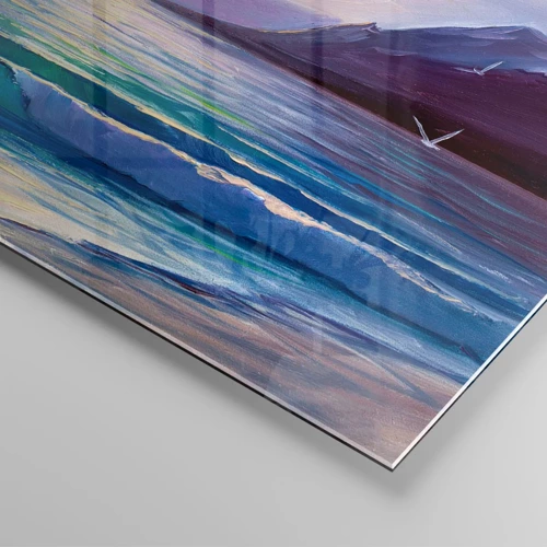 Obraz na szkle - Kryształ wody i powietrza - 100x40 cm