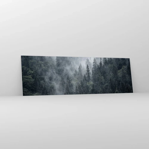 Obraz na szkle - Leśny świt - 160x50 cm