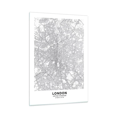 Obraz na szkle - Mapa londyńskiego labiryntu - 50x70 cm